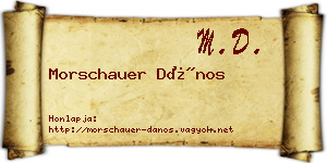 Morschauer Dános névjegykártya
